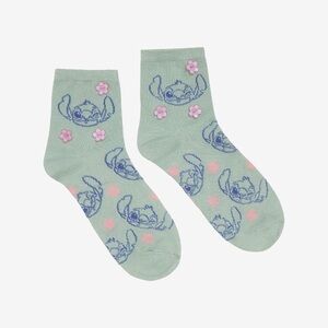 Disney Lilo & Stitch‎ Flower Buttons Ankle Socks Hot Topic